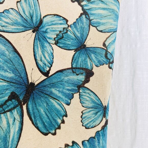 Cott N Curls Blue & Beige Butterfly Tote Bag - Picture 4 of 7